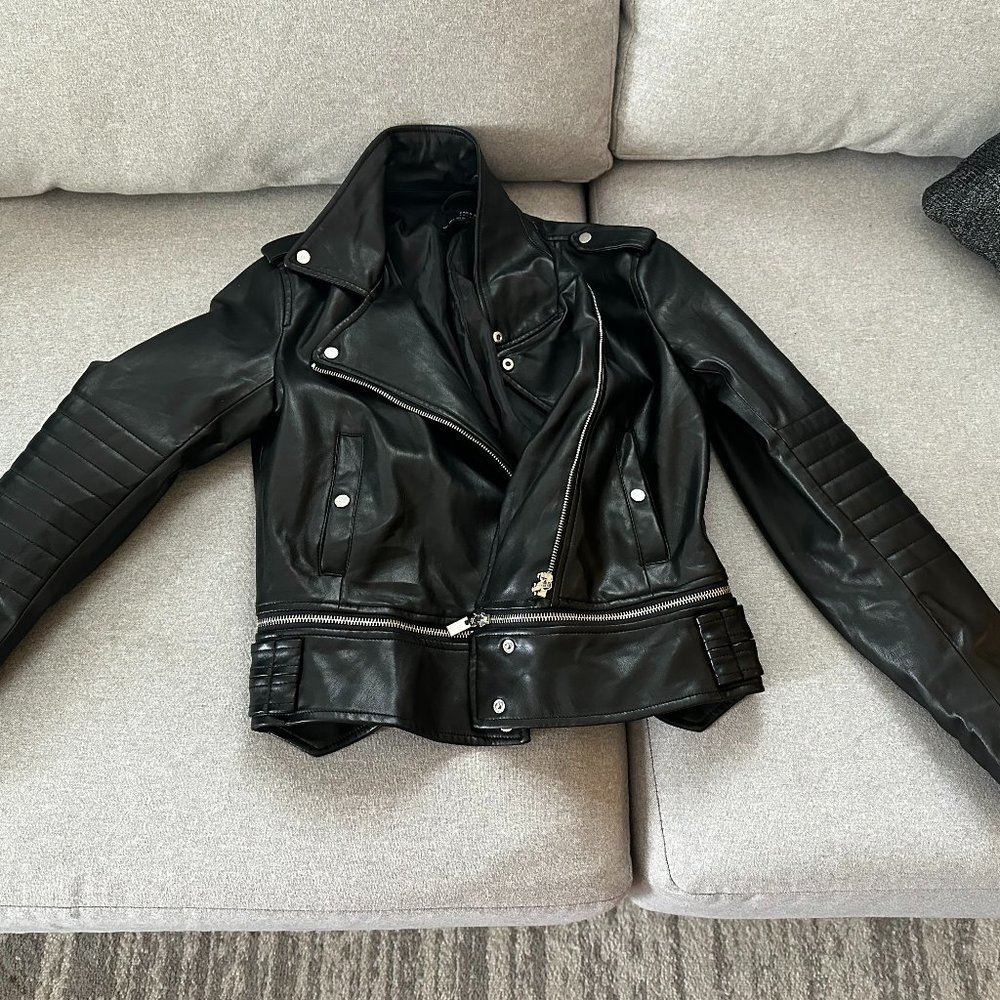 Zara vegan leather jacket